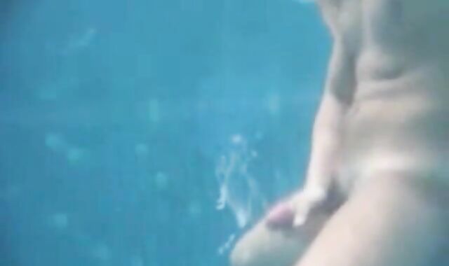 Big-Cock Man Masturbates Outdoors: Underwater Cum Explosion!
