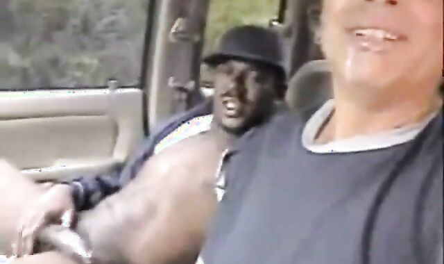 Outdoor Interracial Blowjob with a Big Cock