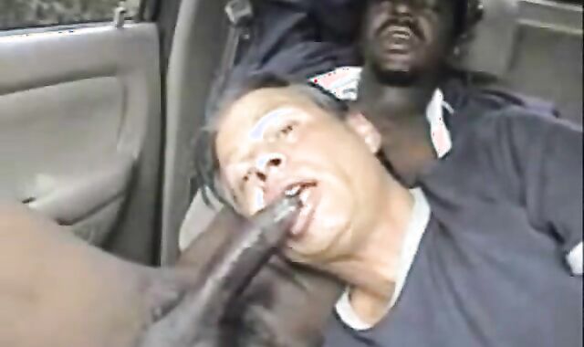 Outdoor Interracial Blowjob with a Big Cock