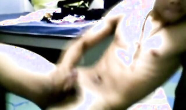 Thai Guy Strokes and Shoots on Webcam