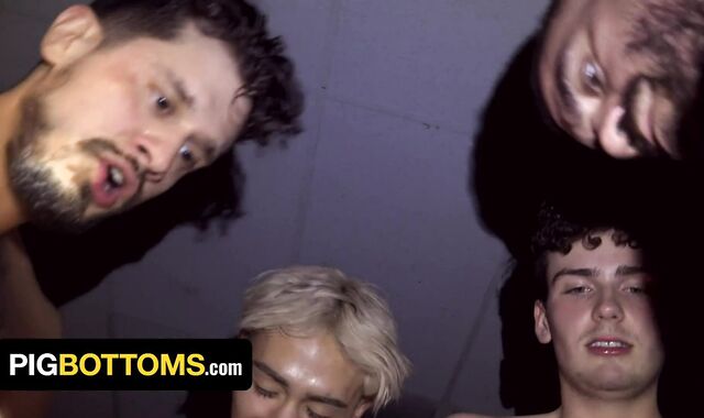 Real lad receives penetrated By four fellows - Pig Bottoms