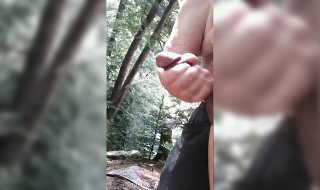 Grandpa Spies Me Outdoor Getting Hard Taking Pics Then Jerks Me HUGE Cumshot + Slow M
