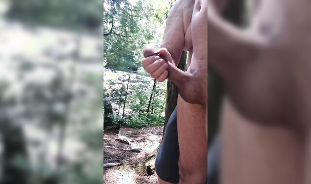 Grandpa Spies Me Outdoor Getting Hard Taking Pics Then Jerks Me HUGE Cumshot + Slow M