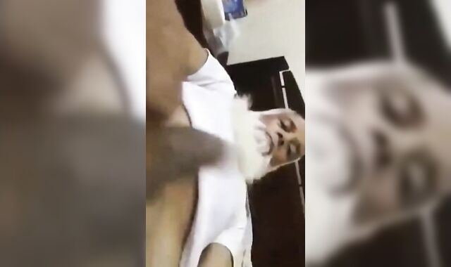Mature Arab Daddy Plays with His Dick on Webcam