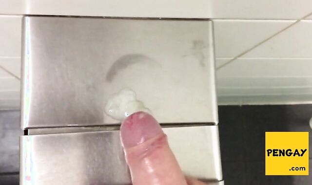 Public Restroom Handjob and Masturbation Compilation