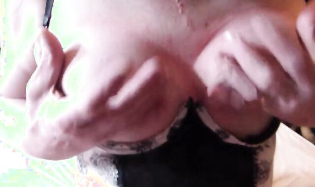 Mature Hunk Pumps Crossdresser's Tits in BDSM Scene 2