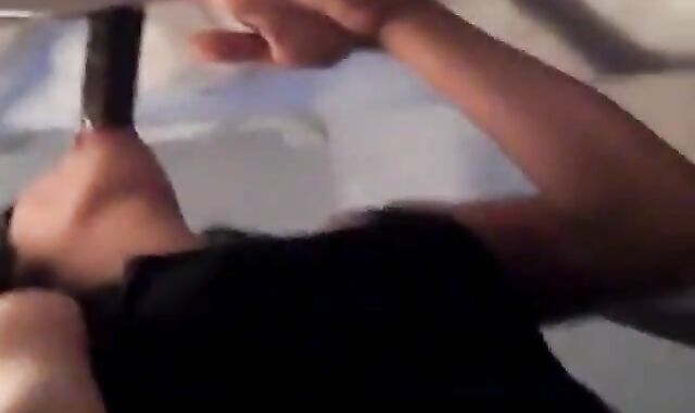 Black Cock Blowjob at Gloryhole by Crossdresser