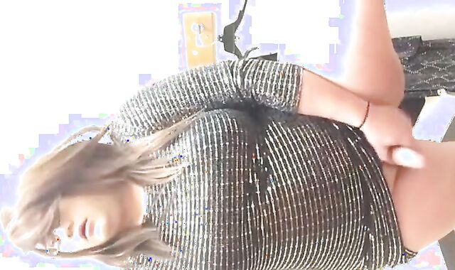 Fat Crossdresser Masturbating Solo