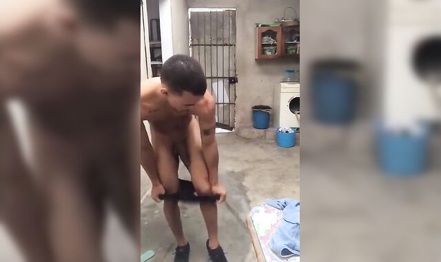 Big-Cock Striptease and Masturbation by Amateur Hunk