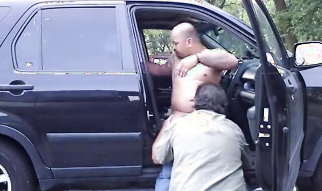 Bear Sucks Cock Outdoors 3