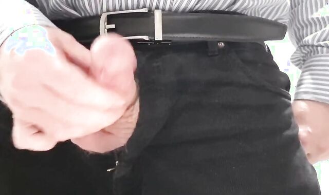 Daddy's Office Masturbation with Big Cum