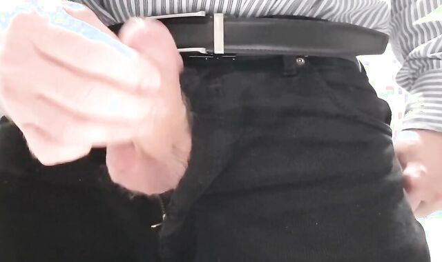 Daddy's Office Masturbation with Big Cum