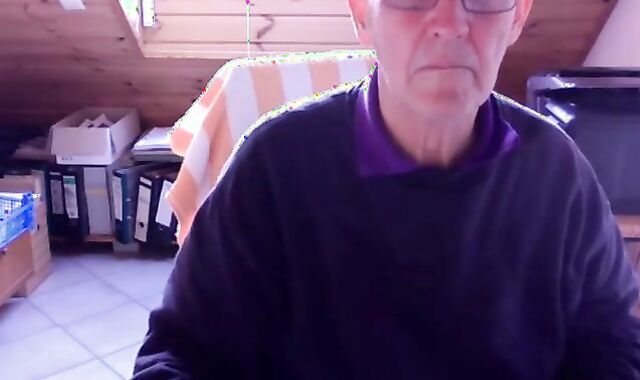 74-Year-Old German Silver Daddy Cums Hard