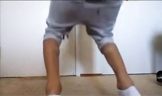 Twink in Socks & Boxers on Webcam