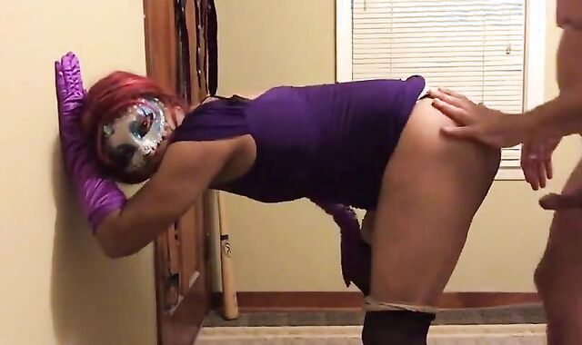 Hard Bareback Fuck Against the Wall with CD Claudia