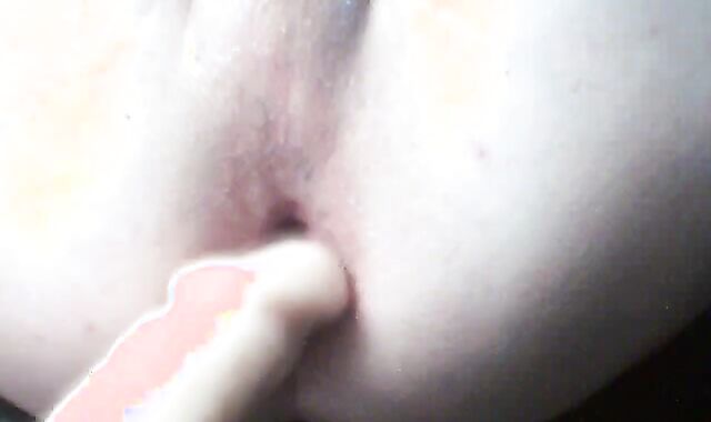 Twink Fucks Himself with a Sex Toy Covered in Cum 2