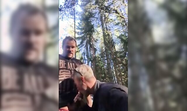 Bareback Adventure with a Stranger Bear Outdoors