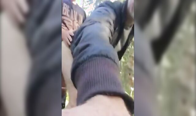 Bareback Adventure with a Stranger Bear Outdoors