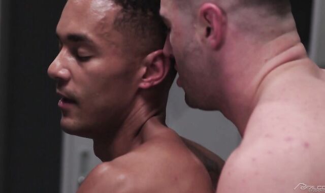 FalconStudios.com - Black AJ Sloan smooching each other