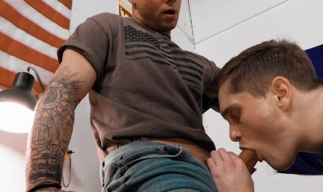 Activeduty: Tattooed black-haired rushes real intercourse