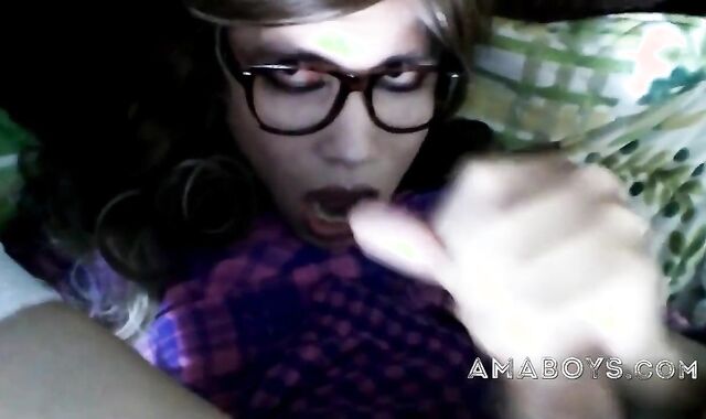 Crossdresser Paulina Doll's Solo Self-Facial