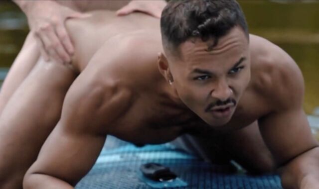 FalconStudios.com: Latino bodybuilder showcasing yam-sized backside