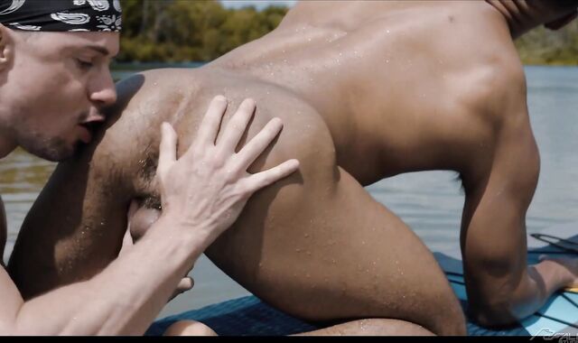 FalconStudios.com: Latino bodybuilder showcasing yam-sized backside