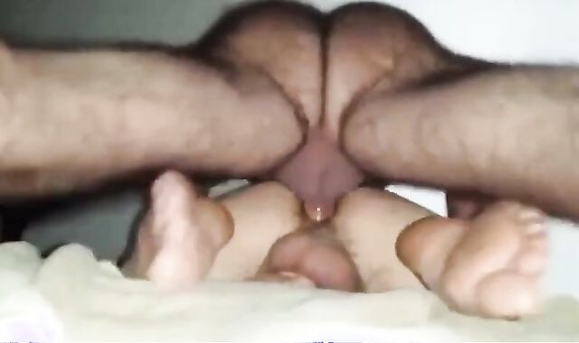 Hairy Daddy Breeds Boy from Below 2