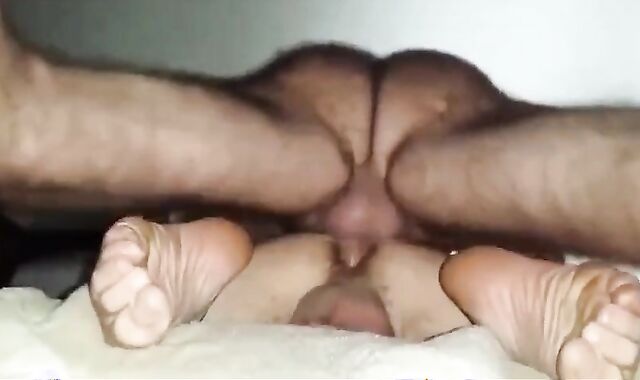 Hairy Daddy Breeds Boy from Below 2