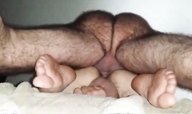 Hairy Daddy Breeds Boy from Below 2