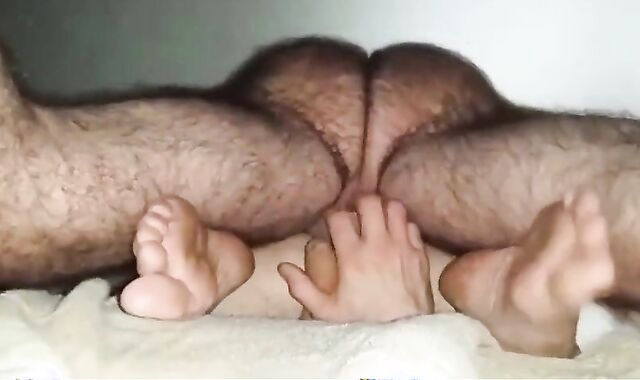 Hairy Daddy Breeds Boy from Below 2