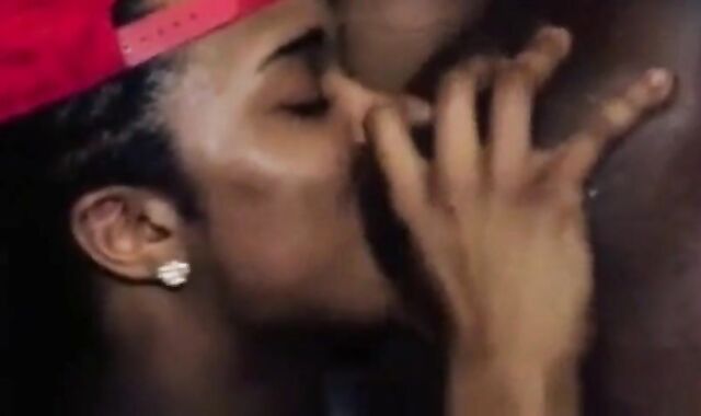 Spanking and Sucking Black Cock