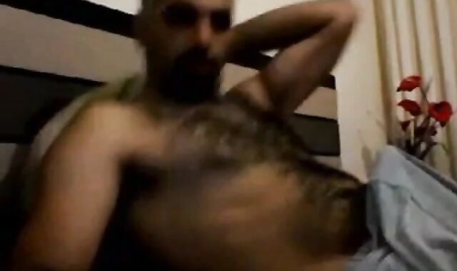 Hairy Horny Daddy Strokes His Big Cock 2