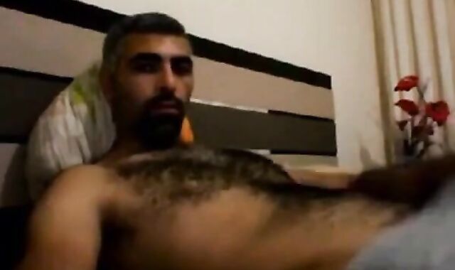 Hairy Horny Daddy Strokes His Big Cock 2