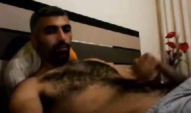 Hairy Horny Daddy Strokes His Big Cock 2