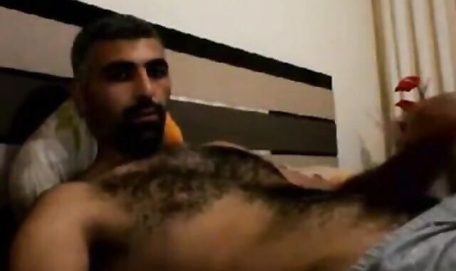 Hairy Horny Daddy Strokes His Big Cock 2