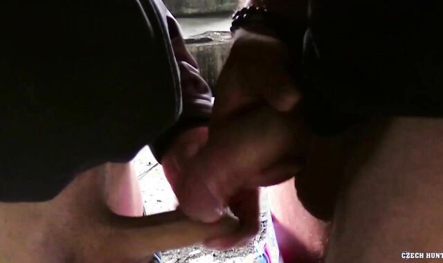 CzechHunter: Nicely-shaped sans a condom hatch nail outdoors