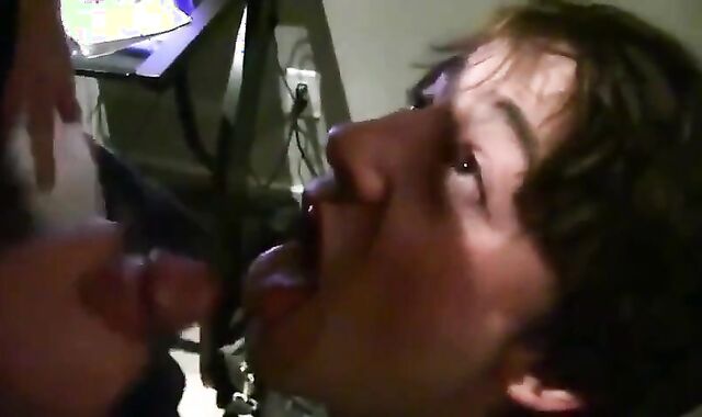Twink Spits Out My Cum After a Big-Cock Blowjob