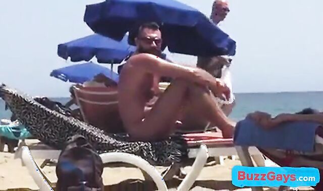 Big-Cock Daddy Bear at the Beach
