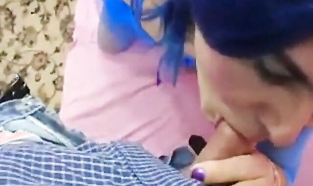 Crossdresser Deepthroats a Big Cock