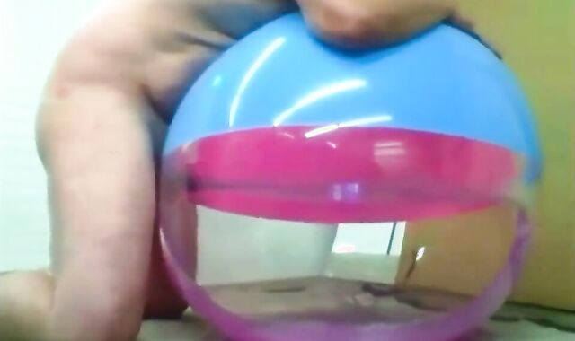 Daddy Plays with Inflatable Beach Ball Sex Toy 2