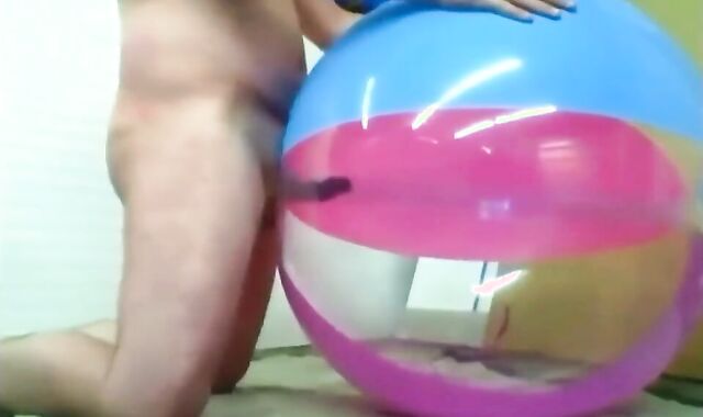 Daddy Plays with Inflatable Beach Ball Sex Toy 2