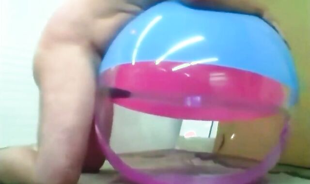 Daddy Plays with Inflatable Beach Ball Sex Toy 2