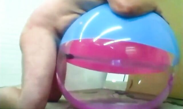 Daddy Plays with Inflatable Beach Ball Sex Toy 2