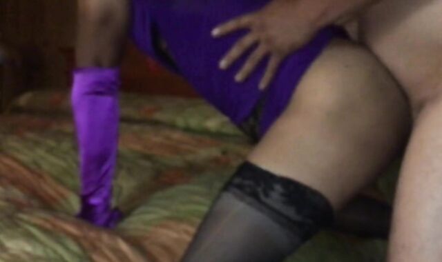 Latino Crossdresser Bareback Creampie in Motel