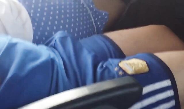 Big-Cock Daddy's Bulge on the Bus