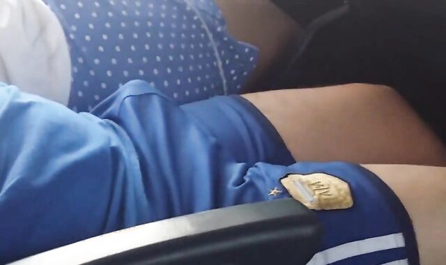 Big-Cock Daddy's Bulge on the Bus