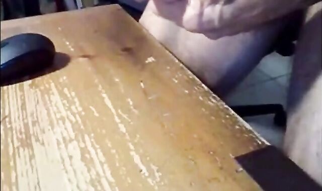 Hairy Grandpa Plays with Sex Toy