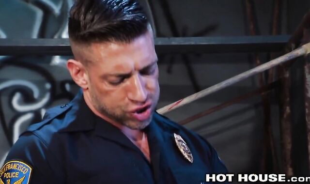 HotHouse Cop Caught Macho Troublemaker And bonks Him