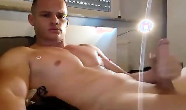 glamorous clean-shaved Muscle Teddy Wanking His hefty fuckpole